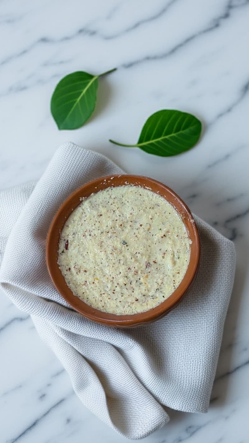 Riz au lait crémeux parsemé de fruits secs servi dans un bol en terre cuite traditionnel